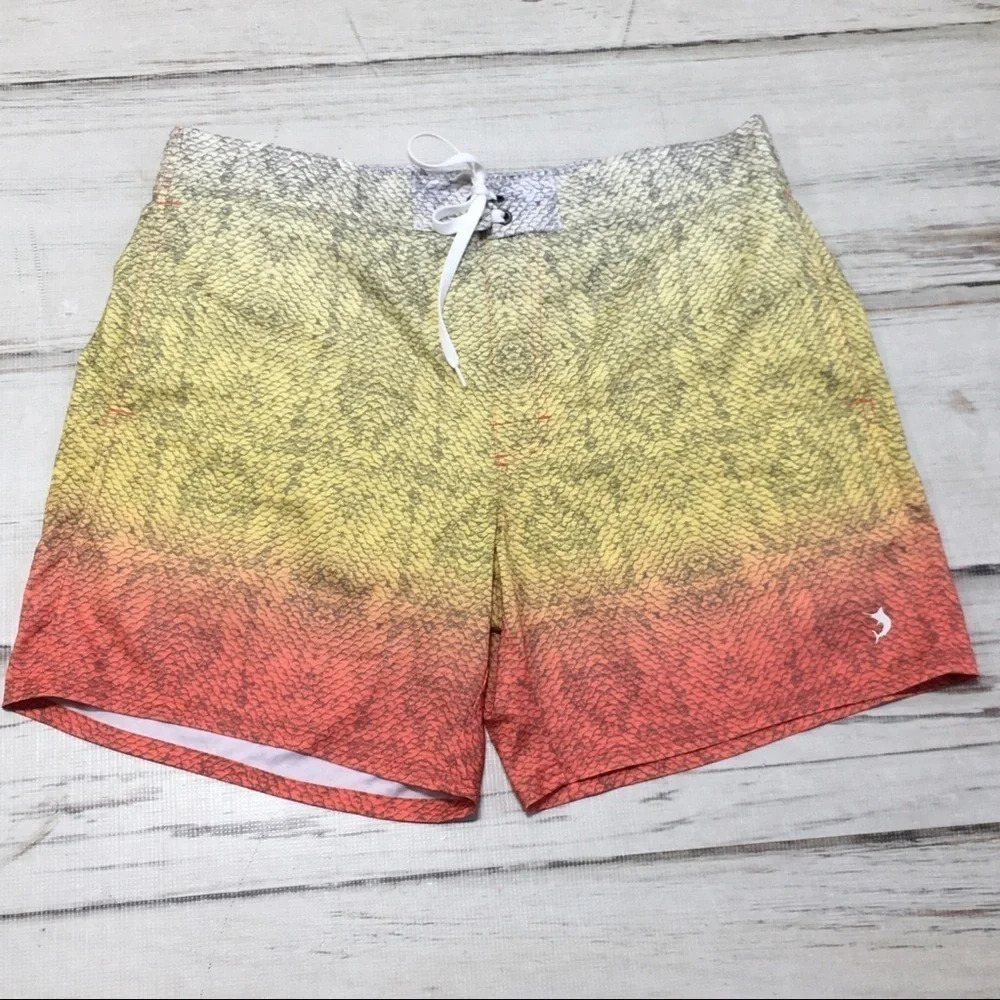 Reel Legends Swimsuit Orange Board Shorts Pocket XL